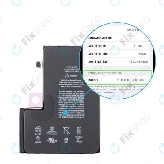 Батерия за iPhone 12 Pro Max, 3687mAh, 661-18428, Genuine Apple