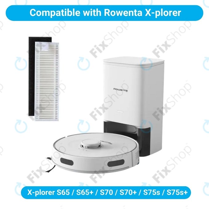 HEPA филтър, 2 бр. за Rowenta X-plorer S65, S65+, S70, S70+, S75s, S75s+
