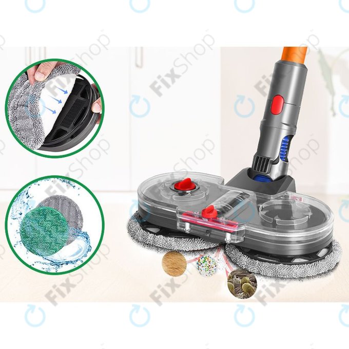 Електрическа моп глава с резервоар за вода за Dyson V-series, Outsize