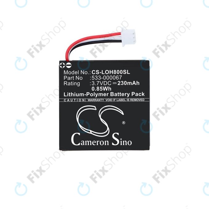 Батерия за Logitech H800, 230mAh, Li-Pol, 3.7V, 533-000067, HQ