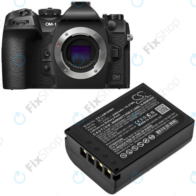 Батерия за Olympus OM SYSTEM OM-1, OM-1 Mirrorless, 2260mAh, Li-Ion, 7.2V, BLX-1, HQ