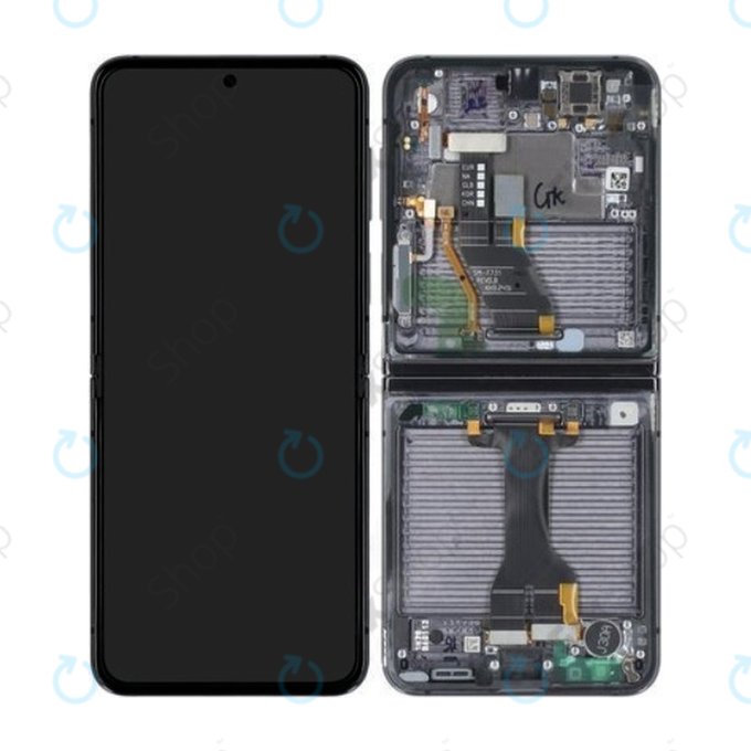 дисплей OLED за Samsung Z Flip 5 F731B, Тъчскрийн и рамка, Graphite