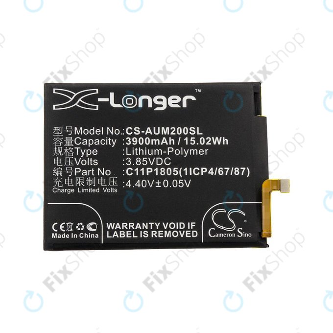 Батерия за Asus Zenfone Max M2, 3900mAh, Li-Pol, 3.85V, C11P1805 (1ICP4/67/87), HQ