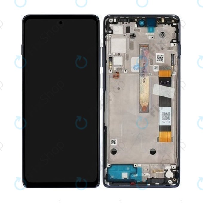 дисплей за Motorola Moto G200 XT2175, Тъчскрийн и рамка, TFT, 5D68C20181, Stellar Blue, Genuine Service Pack