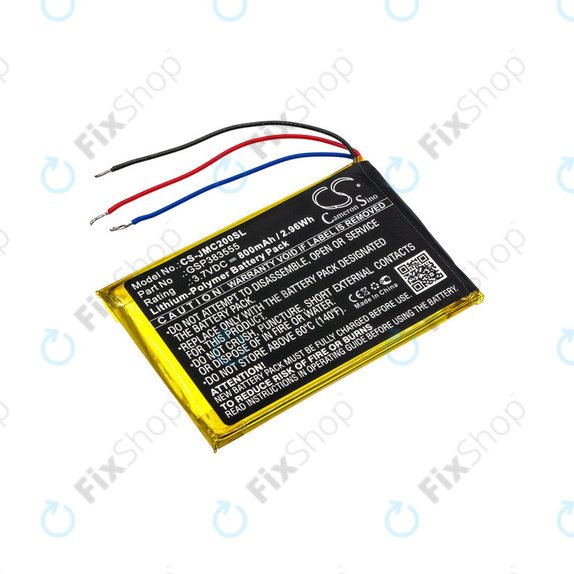 Батерия за JBL Clip 2, 800mAh, Li-Pol, 3.7V, GSP383555, HQ