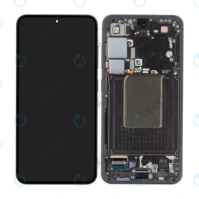 дисплей OLED за Samsung S24 S921B, Тъчскрийн и рамка, Onyx Black