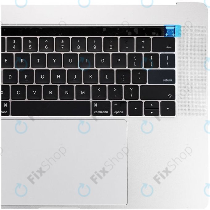 Горна рамка с клавиатура, микрофон, тъчпад и говорители за MacBook Pro 15" A1707 (късна 2016 – средата на 2017), US, Сребрист