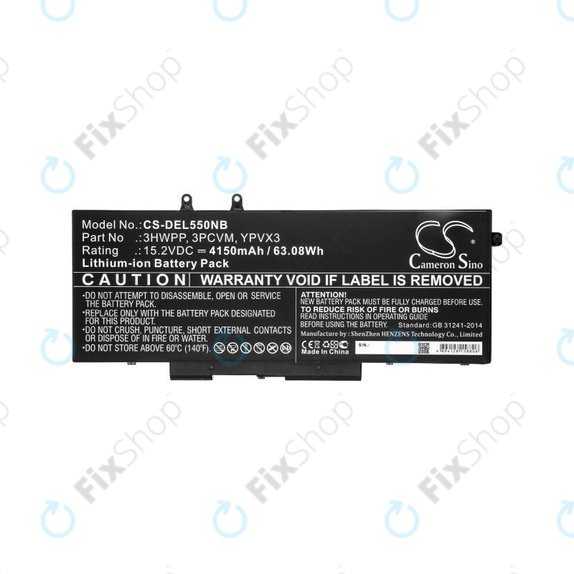 Батерия за Dell Latitude 5501, Latitude 5401, Latitude 14 5410, Latitude 15 5511, 4150mAh, Li-Ion, 15.2V, 3HWPP, HQ