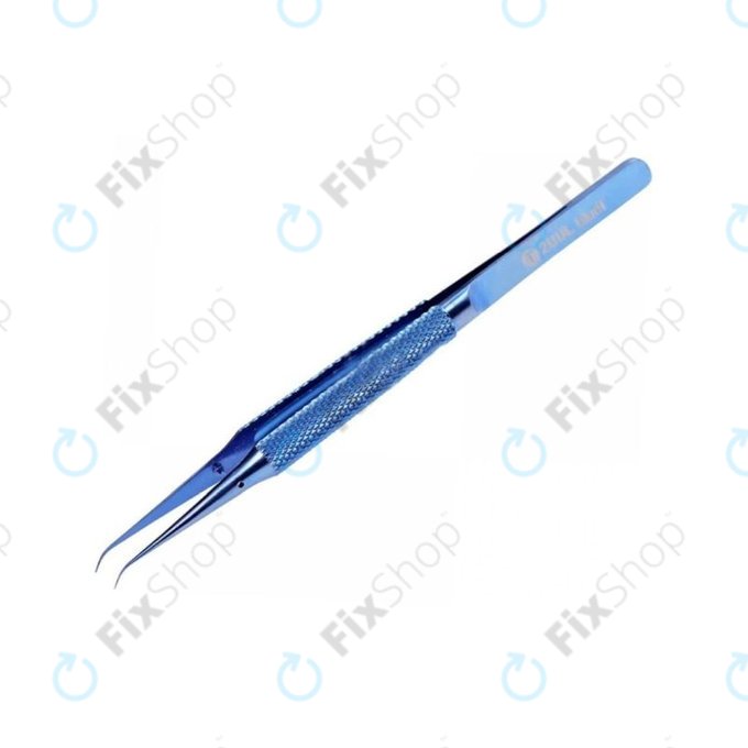Пинсета от титаниева сплав с извит връх за прецизна жица Jump (0.1mm), 2UUL BlueT Curved Head