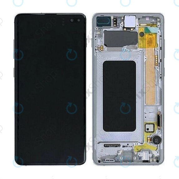 дисплей OLED за Samsung S10 Plus G975F, Тъчскрийн и рамка, Prism Black
