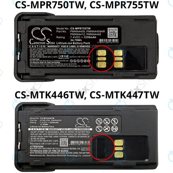 Батерия за Motorola Dp2600e, Dp4000, P8608, Xpr3000, Xpr7350, 2200mAh, Li-Ion, 7.4V, PMNN4409, HQ