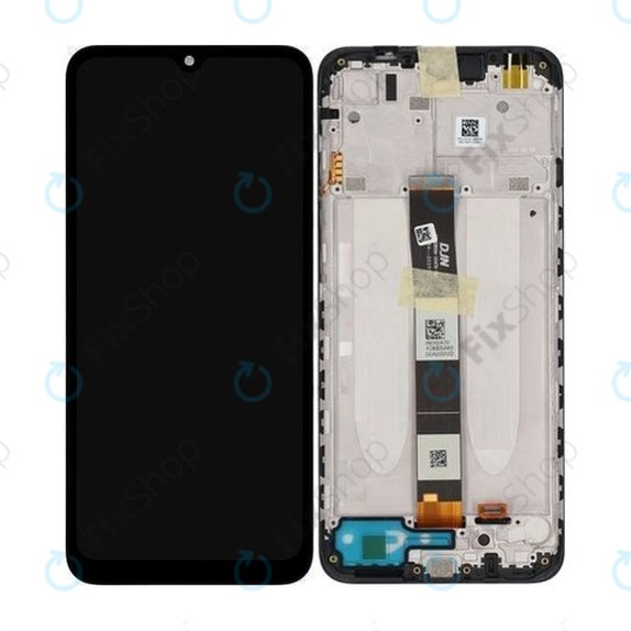 дисплей за Xiaomi Redmi 9C M2006C3MG M2006C3MT, 9A M2006C3LG M2006C3LI, Тъчскрийн и рамка, 5600070C3L00, черен, Black, Genuine Service Pack
