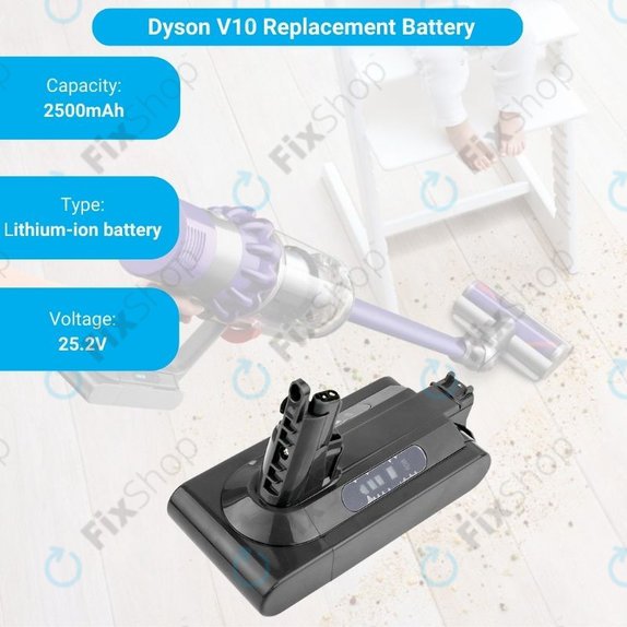 Батерия за Dyson V10, 969352-02, SV12, 206340, Li-Ion 25.2V 2500mAh, HQ