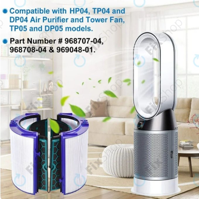 Dyson Pure Hot+Cool, Pure Cool - Комплект филтри (HEPA + Активен въглен)