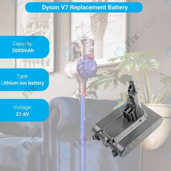 Батерия за Dyson V7, 968670-02, 968670-03, Li-Ion 21.6V 4000mAh