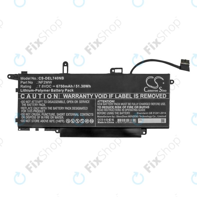 Батерия за Dell Latitude 7310 2-in-1, 7400 2-in-1, 6750mAh, Li-Pol, 7.6V, NF2MW, HQ