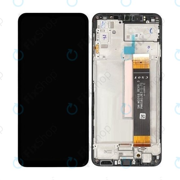 дисплей за Samsung M23 5G M236B, Тъчскрийн и рамка, TFT, GH82-28487A, GH82-28488A, GH82-28492A, черен, Black, Genuine Service Pack