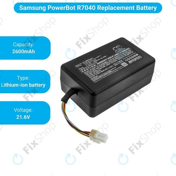 Батерия за Samsung PowerBot R7040, DJ96-00193E, VCA-RBT71, Li-Ion 21.6V 2600mAh, HQ