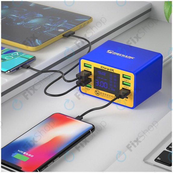 USB зарядна станция с USB-C и USB 3.0, Mechanic iCharge 8M