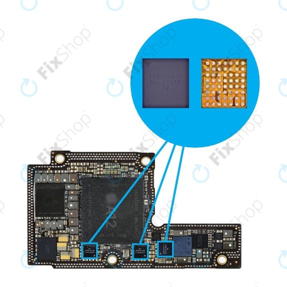 Малък аудио IC чип 338S00411 за iPhone XR, XS, XS Max, 11, 11 Pro, 11 Pro Max