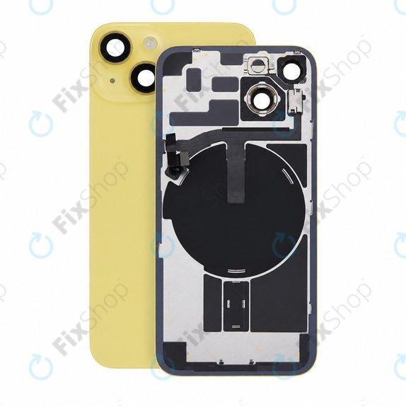 Стъкло на задния капак за iPhone 14, Yellow, Pulled A