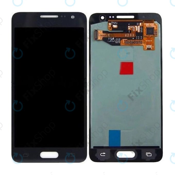 дисплей за Samsung A3 A300F, Тъчскрийн без рамка, черен, Black, TFT
