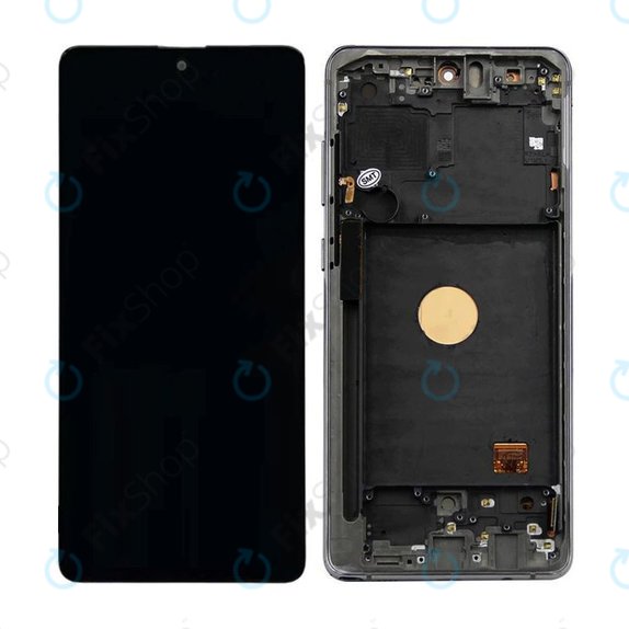 Дисплей OLED за Samsung Note 10 Lite N770F, Aura Black, Тъчскрийн с рамка