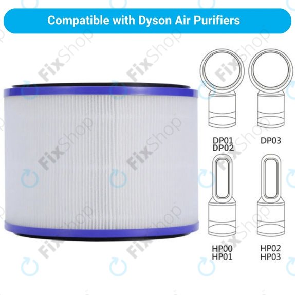 Dyson Pure Hot + Cool-series, Pure Cool Desk-series - HEPA филтър (Активен въглен) (Purple)