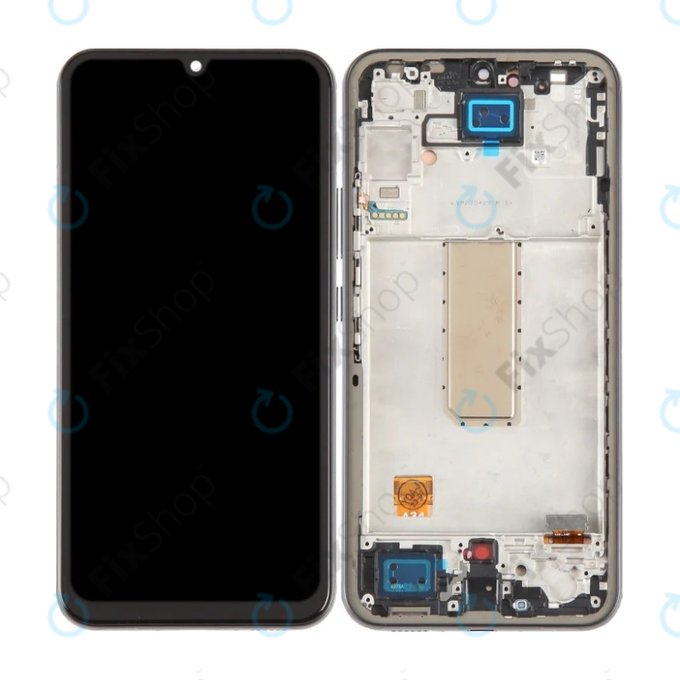 дисплей OLED за Samsung A34 5G A346B, Тъчскрийн и рамка, черен, Black