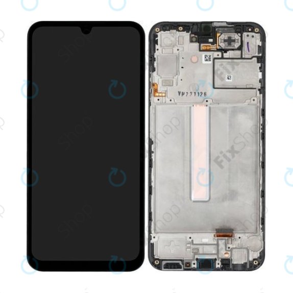 дисплей за Samsung A25 A256B, Тъчскрийн и рамка, GH82-33214A, черен, Black, Genuine Service Pack