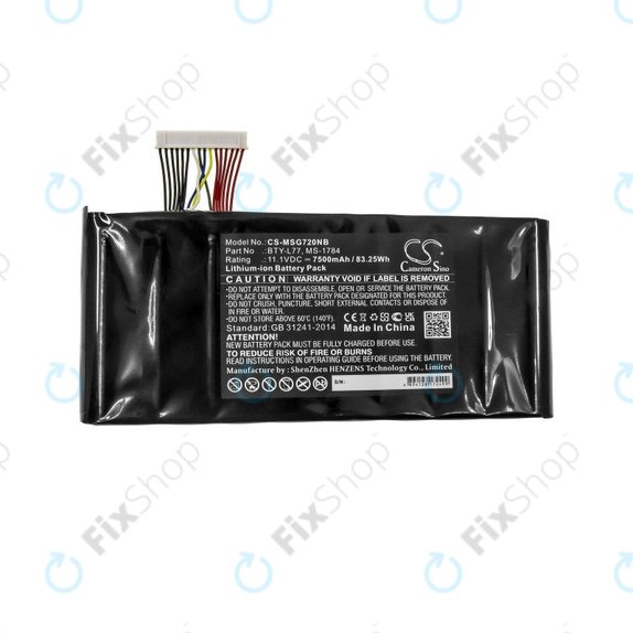 Батерия за MSI GT72, MSI WT72, 7500mAh, Li-Ion, 11.1V, BTY-L77, HQ