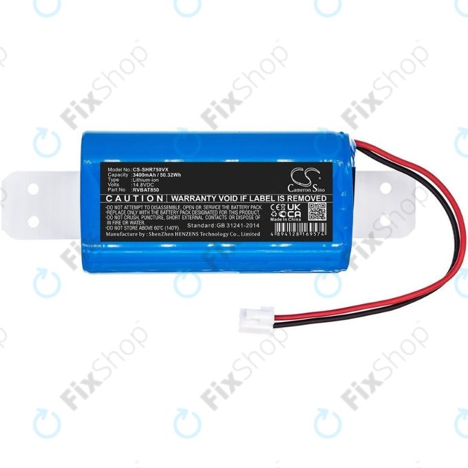 Батерия за Shark Clean RV2600WA, RV2600WD, RV2600WS, RVBAT850, Li-Ion 14.8V 3400mAh, HQ