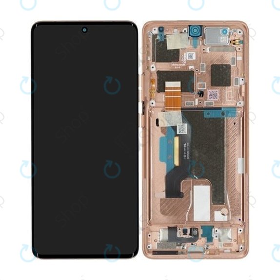 Дисплей за Motorola Edge 50 Ultra, Peach Fuzz, Тъчскрийн с рамка, 5D68C24485 Genuine Service Pack