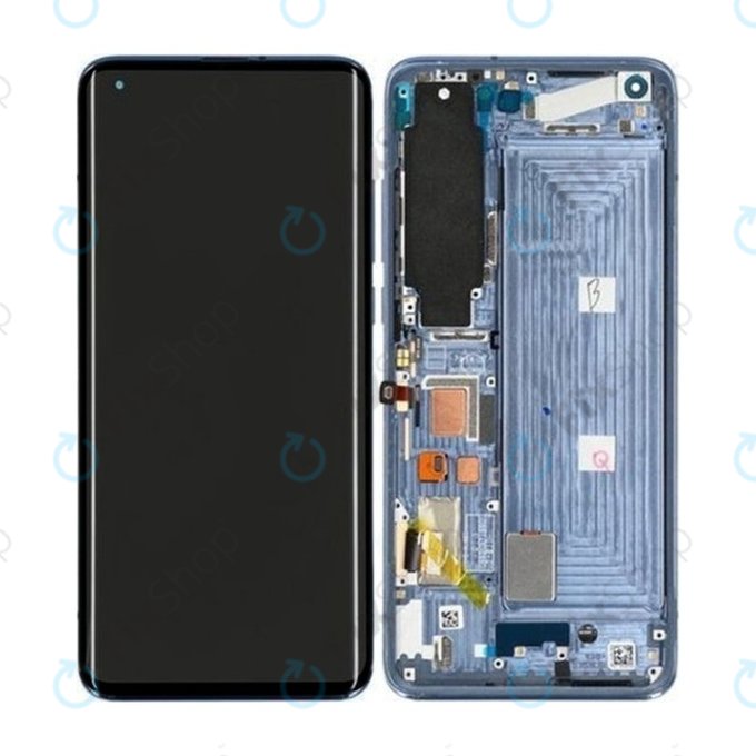 дисплей за Xiaomi Mi 10, Тъчскрийн и рамка, 56000500J200, Twilight Grey, Genuine Service Pack