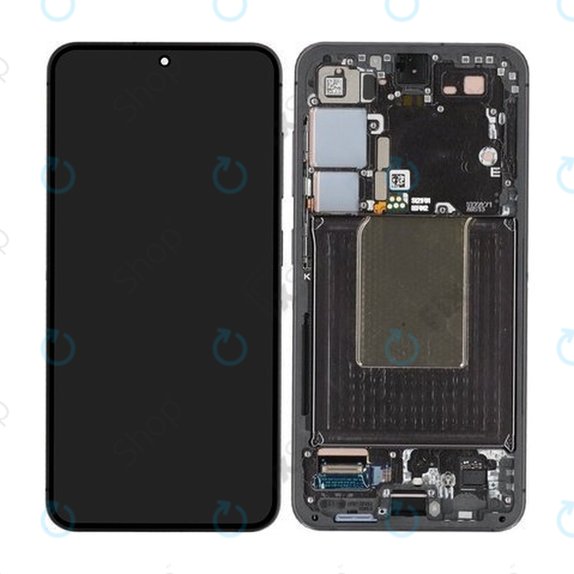 дисплей OLED за Samsung S24 S921B, Тъчскрийн и рамка, Onyx Black