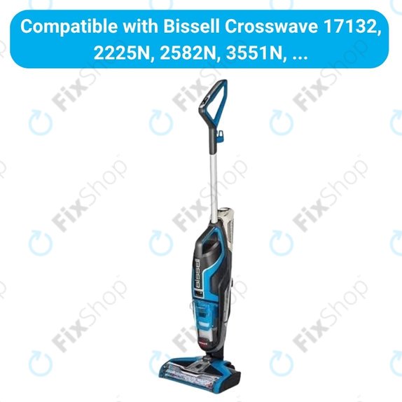Комплект резервни части за Bissell Crosswave 17132, 2225N, 2582N, 3551N (2x въртяща се четка за килими, 2 чифта въртящи се четки за различни повърхности, 4x Филтър)