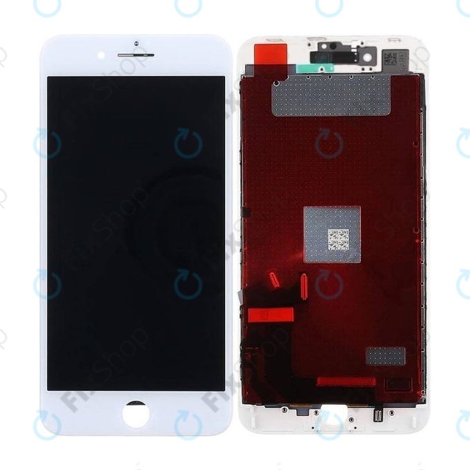 Дисплей In-Cell за iPhone 8 Plus, White, Тъчскрийн с рамка, FixPremium