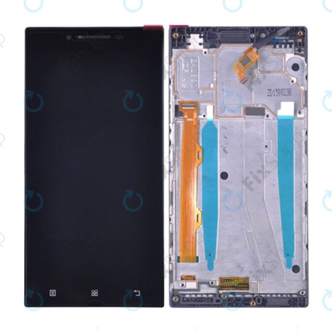 дисплей за Lenovo P70, Тъчскрийн и рамка, черен, Black, TFT