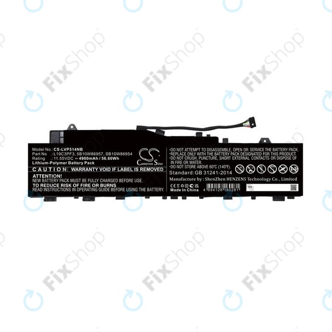 Батерия за Lenovo Ideapad 5 14, Xiaoxin Air 14 2020, 4900mAh, Li-Pol, 11.55V, 5B10W86957, HQ