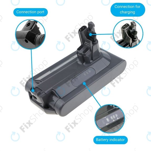 Батерия за Dyson V10, 969352-02, SV12, 206340, Li-Ion 25.2V 3000mAh, HQ