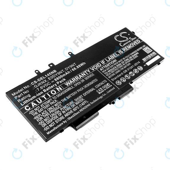 Батерия за Dell Latitude 14 5490, Latitude 14 5491, 8800mAh, Li-Ion, 7.6V, 00JWGP, HQ