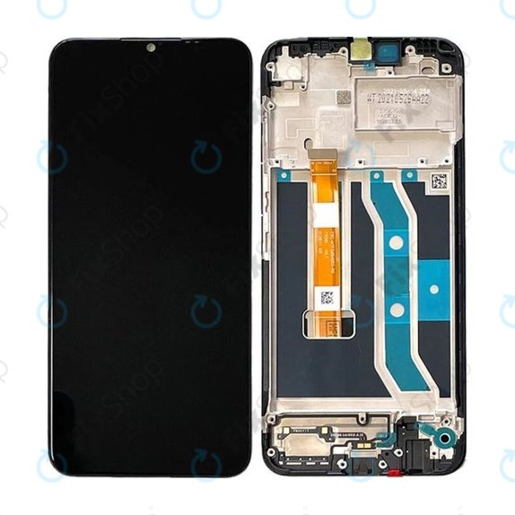 дисплей за Realme C21Y RMX3261 RMX3263, Тъчскрийн и рамка, TFT