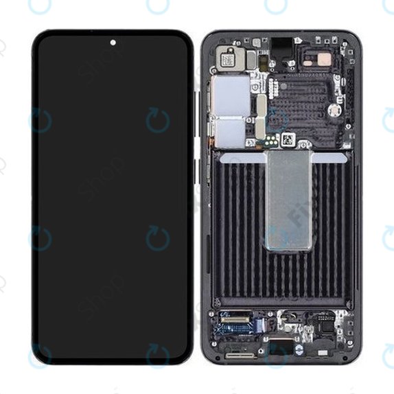 дисплей OLED за Samsung S23 S911B, Тъчскрийн и рамка, Phantom Black