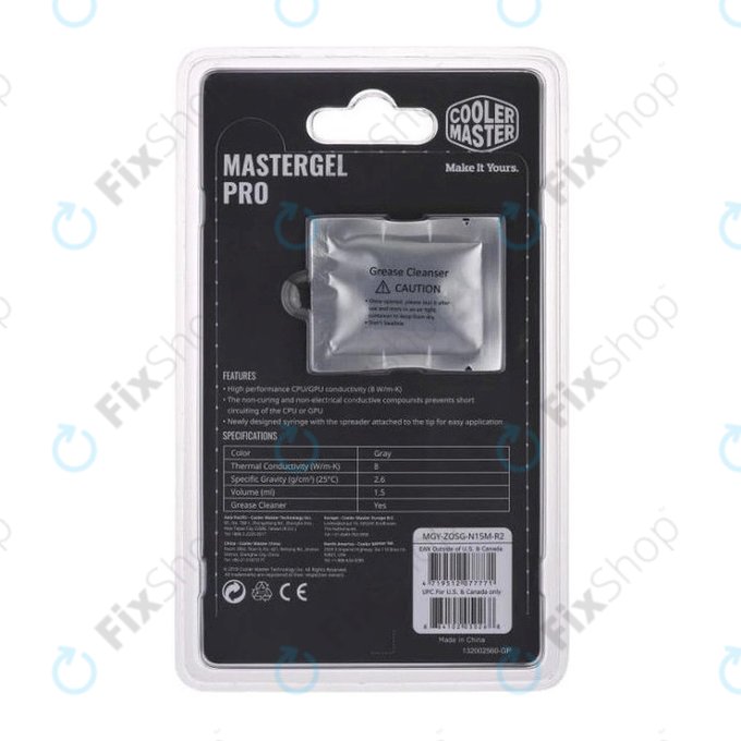 Термопаста MasterGel Pro V2 за CPU, 4g, сива