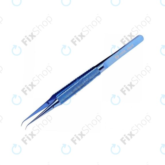 Пинсета от титаниева сплав с извит връх за прецизна жица Jump (0.1mm), 2UUL BlueT Curved Head