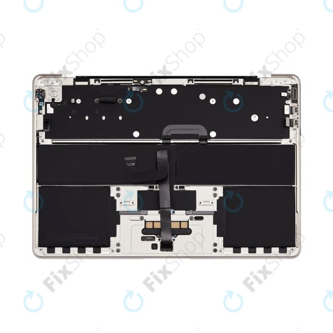 Горен корпус с клавиатура за MacBook Air 13", A3113 (2024), с US клавиатура и батерия, Starlight, 661-40229, Genuine Apple