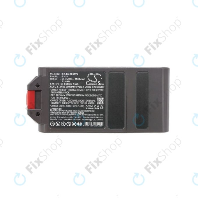 Батерия за Dyson V12, SV30, 394167-1, 386706-85, 965470-01, Li-Ion 25.2V 2500mAh, HQ
