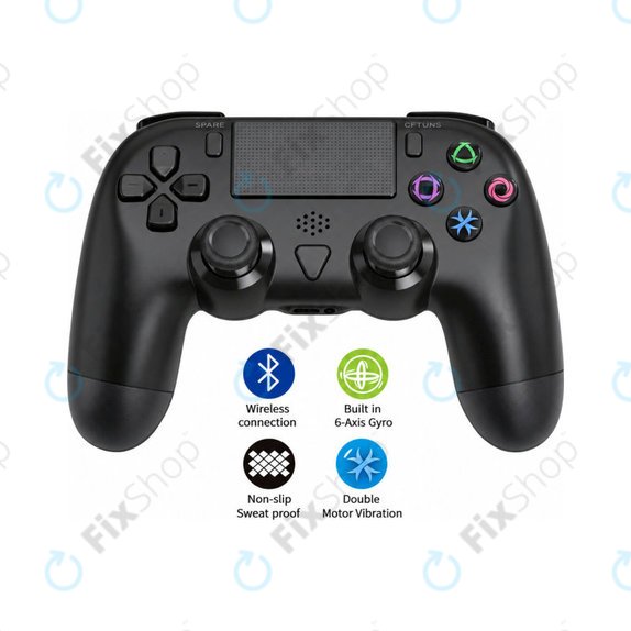 Безжичен контролер DualShock 4 (V2) за Sony PlayStation 4 / 4 Slim / 4 Pro, черен, Black