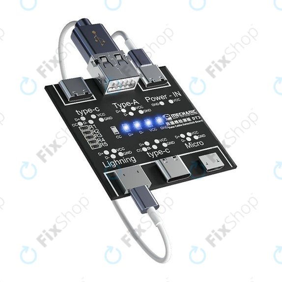 Тестер за дата кабели (Lightning, USB-C, microUSB), Mechanic DT3