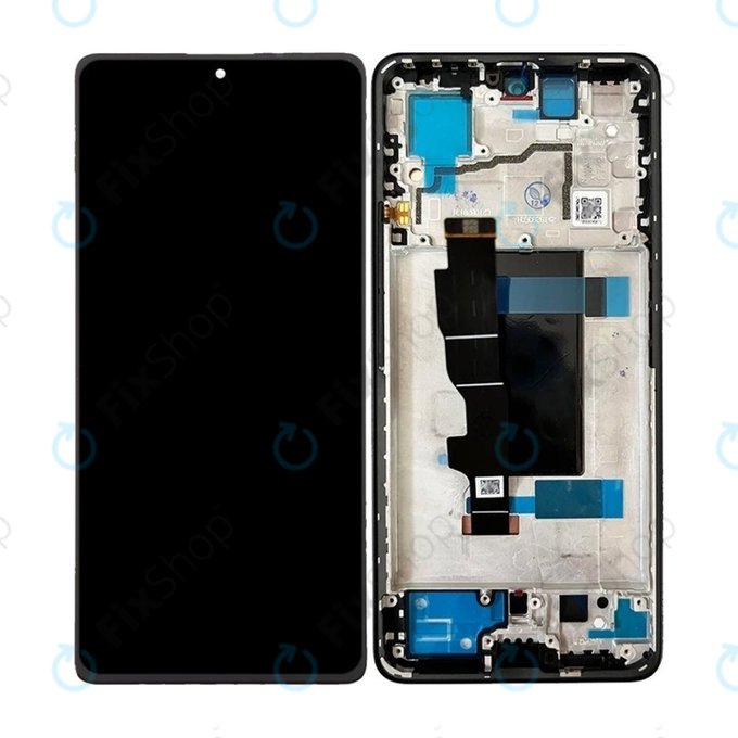 дисплей OLED за Xiaomi Redmi Note 13 Pro 5G 2312DRA50C, Тъчскрийн и рамка, Midnight Black